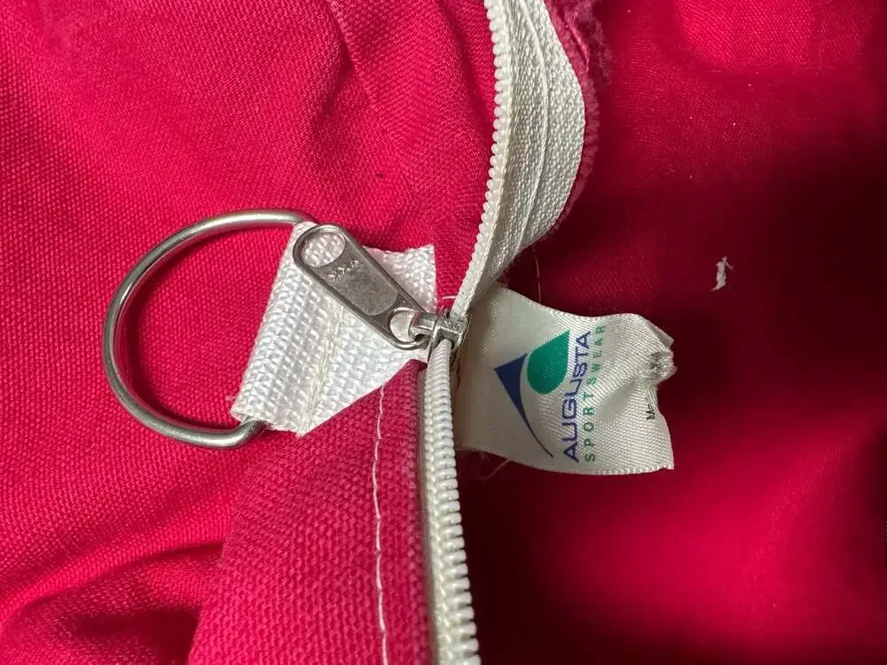 Augusta Sportswear Vintage Red Canvas Chevrolet Corvette Embroidered Duffle Bag